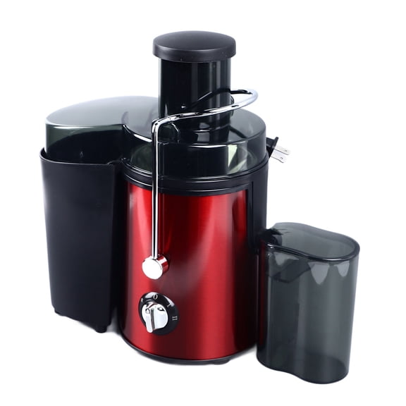 Yajisi 600W Juicer Machine with 2.6 inches / 65mm Wide Feed Chute, Stainless Steel Centrifugal Juicer Extractor for Fruit and Vegetable, Red