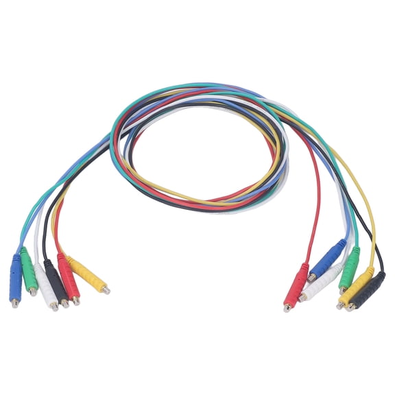 Yajisi 6PCS Magnetic Test Leads Silicone Soft Flexible Jumper Test Wires 30V AC 5A 20AWG (39.4 inches / 100 cm) Multicolor