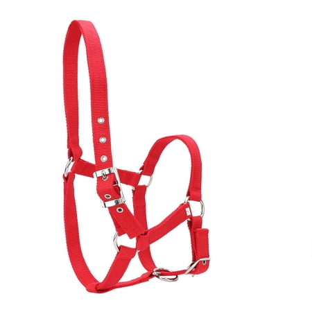 Yajisi 6mm High-Density Webbing Horse Bridle Halter – Durable Red Riding Control Belt, 8.66"×9.06"