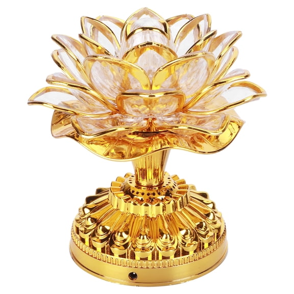Yajisi 7Color LED Buddhist Flower Lamp  LowPower, ABS Build, 100240V Home Worship Light, No Battery Included