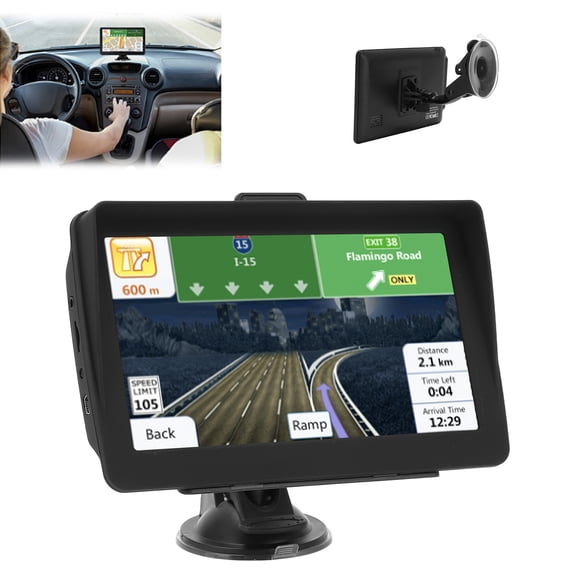 Yajisi 7 inches / 17.78 cm GPS Navigation System 256MB RAM 8GB ROM HD Touch Screen Navigator for Windows CE 6.0 Portable Universal Device for Car Truck with Preloaded Maps