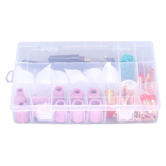 Yajisi 71Pcs TIG Welding Accessory Ceramic Nozzle Glass Cup Tool Set Kit for WP-17/18/26 TIG Welder Torch Consumables Replacement Parts 7.87 inches / 20 cm 1.1 lbs / 499 g