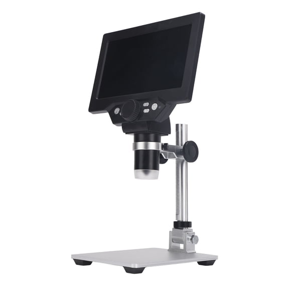 Yajisi 7in LCD Digital Microscope 1200X 1080P 12MP Focusing Soldering Microscope with 8 Adjustable LED Lights 10mm Object Distance for Phone Watch Repair (7 inches / 17.78 cm Screen)