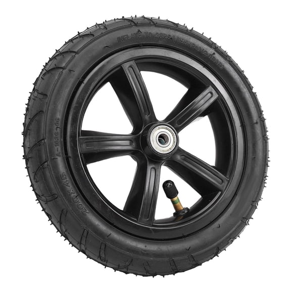 Yajisi 8 Inch / 20.3 cm Pneumatic Wheel Tire 200x45 Inner Tube with Hub 8mm Bearing Anti Slip Shock Absorption Replacement Part for Electric Scooter