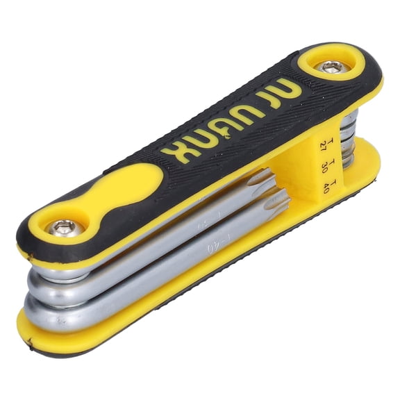 Yajisi 8 in 1 Folding Star Wrench Pocket Portable Combination Key Spanner Set Repair Tools SK-289 (7.87 inches / 20 cm)