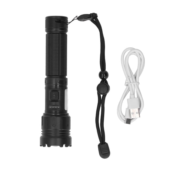 Yajisi 8000LM LED Flashlight, 1500m Range, Aluminum, Zoom & Multiple Modes SuperBright Outdoor Torch (Battery Not Included)