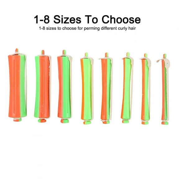 Yajisi 80Pcs Hair Rollers Wave Heat Perm Rod Bundle 1-8 Sizes Hair Clip Curlers Hairdressing Tool (9.06 inches / 23 cm)