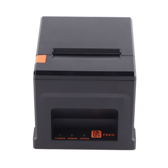 Yajisi 80mm POS Thermal Receipt Printer, High Speed 220mm/s Direct Thermal Line Printing with Auto Cutter for Kitchen & Catering Systems, USB Interface, Black (US Plug, 3.14 inches / 80 mm)