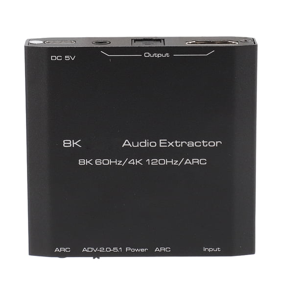 Yajisi 8K HDR HD Multimedia Interface Sound Extractor HDMI to Optical SPDIF 3.5mm Audio Converter Adapter 4.33 inches / 11 cm