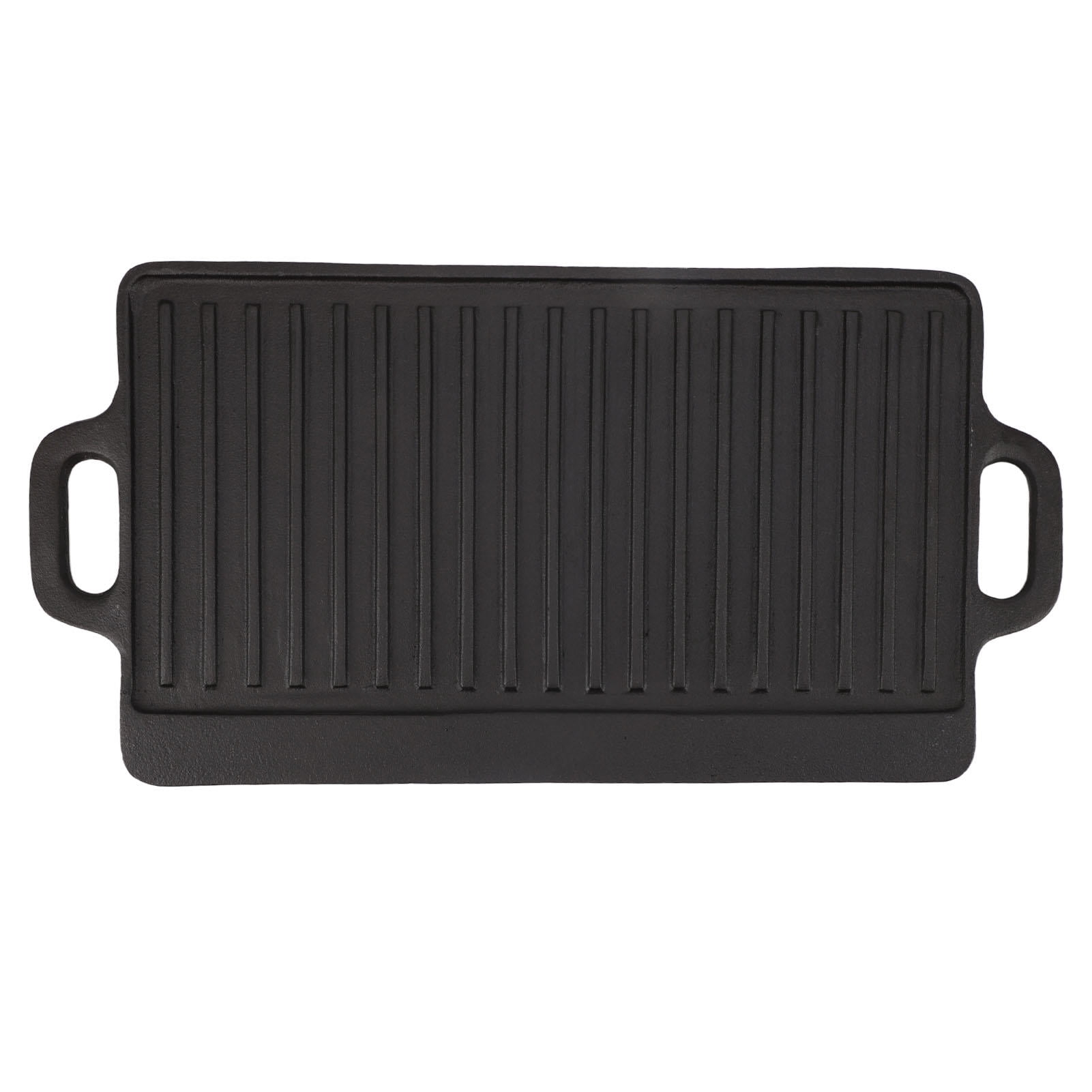 Yajisi 9.8”×18.1” Double‑Sided Iron Griddle Plate – Fast Even Heating, Reversible for Gas & Induction, Ideal for Outdoor Camping & Korean BBQ