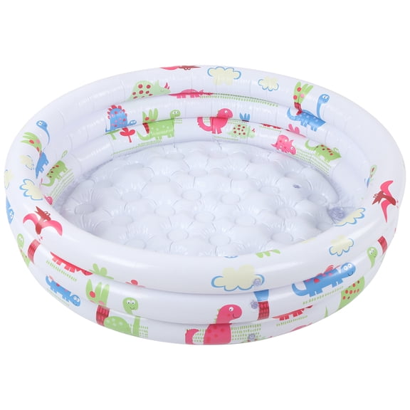 Yajisi 90CM Baby Swimming Pool Dinosaur Pattern Round Inflatable Kiddie Water Game Play Pool Kids Ball Pit 35.4 inches / 90 cm Cartoon Padded Summer Fun Play Oasis