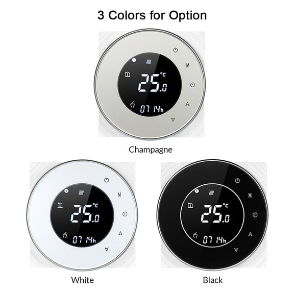 Yajisi 95-240V Wi-Fi Smart Programmable Electric Heating Thermostat Black