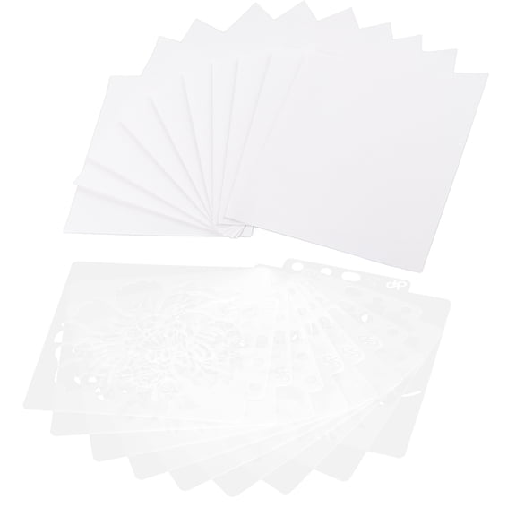 Yajisi 9Pcs Mandala Template Painting Drawing Stencils Kit for DIY Art Craft Projects, Hollow Out Stencil Border Ruler for Painting on Wood, Canvas, Paper, 14.0x13.0 inches / 35.5x33.0 cm