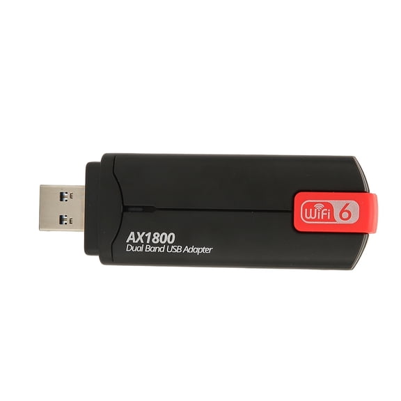 Yajisi AX1800 Dual-Band USB WiFi 6 Adapter 1800Mbps Gigabit Wireless Internet Card Dongle with USB 3.0 MU-MIMO Tech for Windows PC Desktop Laptop Home Office (5.51 inches / 14 cm)