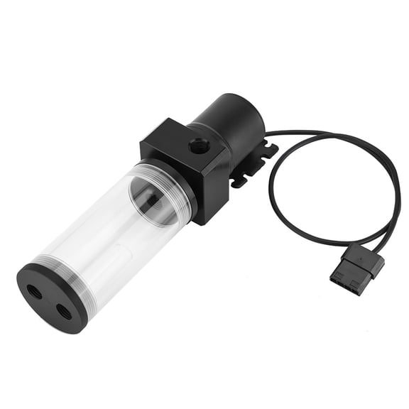 Yajisi Acrylic Computer DIY Water Cooling Tank Cylinder Reservoir 19W Pump G1/4 Thread System with Fast Heat Dissipation and Waterproof Construction, 110 mm / 4.33 inches Size for Custom PC Builds