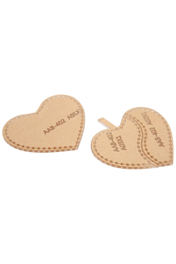 Acrylic Keychain Pattern DIY Heart-Shaped Pendant Hand-Made Leather Goods Template Set, 3-Piece Clear Acrylic Leathercraft Tool (3.9 inches / 10 cm)