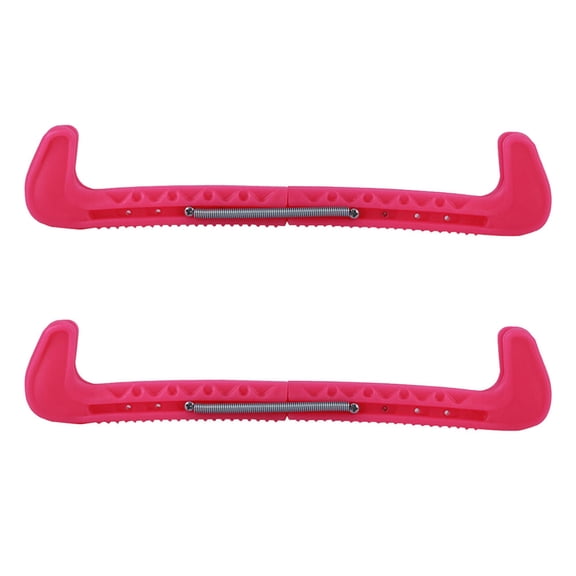 Yajisi Adjustable Ice Skate Blade Guards Protective Covers Protectors for Ice Hockey Figure Skates Universal Fit Pink Color Pair Anti-Slip Scratch-Resistant Ice Skates Equipment Accessories