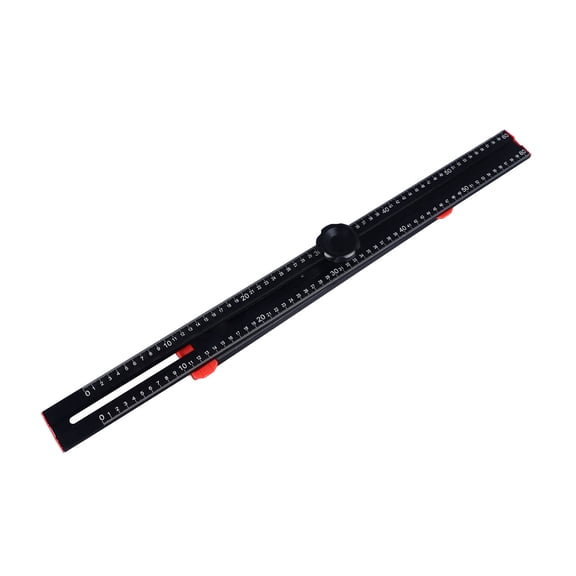 Yajisi Adjustable T Square Measuring Tool for Layout 2-in-1 Carpenter Aluminum Alloy Angle Ruler (23.6 inches / 60 cm) Black
