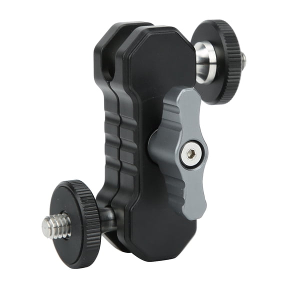 Yajisi Aluminium Alloy Magic Arm Ballhead Bracket, Universal 1/4 Inch Screw Camera Mount for Cage, Monitor, Microphone, and Fill Light, Professional Photography Support Accessory, Black