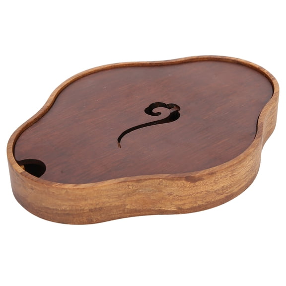 Yajisi Authentic Natural Bamboo Tea Tray Chinese Kungfu Teaboard Serving Tray Box with Auspicious Cloud Engraving Traditional Tableware Dcor, 8.1 x 6.1 x 1.1 inches / 20.5 x 15.5 x 2.8 cm