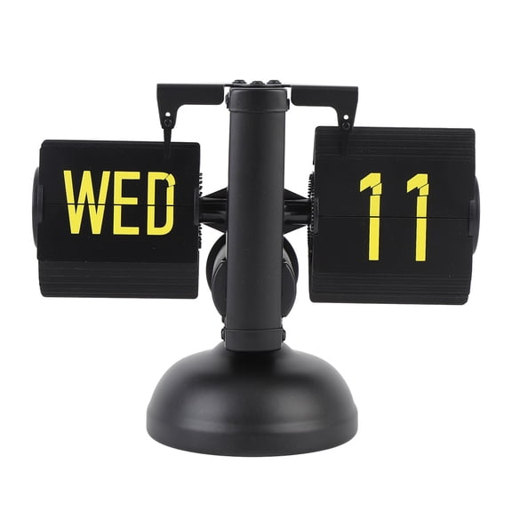 Yajisi Auto Flip Clock Retro Large Number Flip Down Desk Table Clock Decor for Home School Hotel Cafe, 7.87 inches / 20 cm, Frosted Style