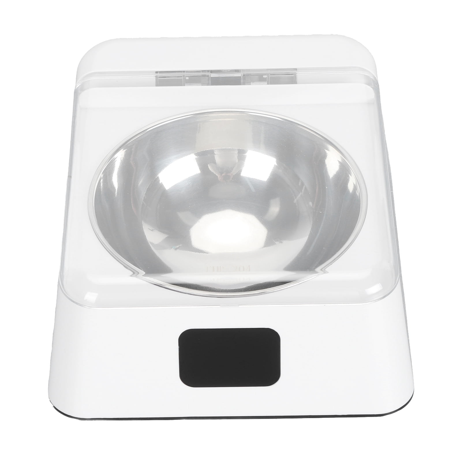 Yajisi Automatic Cat Feeder with Infrared Sensor Cover, Removable Stainless Steel Bowl, Battery Powered Intelligent Dog Feeder (8.3 in / 21 cm)