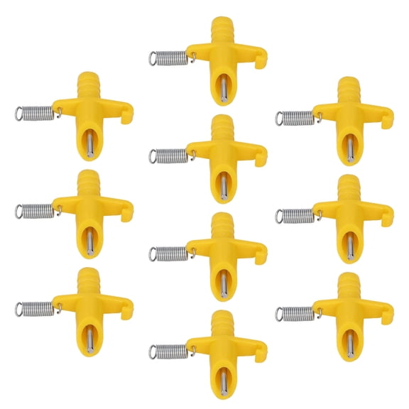 Yajisi Automatic Rabbit Water Nipple Drinker System, 10-Pack Plastic & Zinc Plated Bunny Watering Kit with 16.4ft / 5m Water Tube (8mm Dia), Springs & Tee Fittings