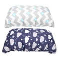 thumbnail image 1 of Yajisi Baby Changing Pad Cover Soft Cotton Blend Diaper Table Sheets 2-Pack Whale and Cloud Pattern Infant Nursery Bedding Free Size (33in / 85cm), 1 of 5