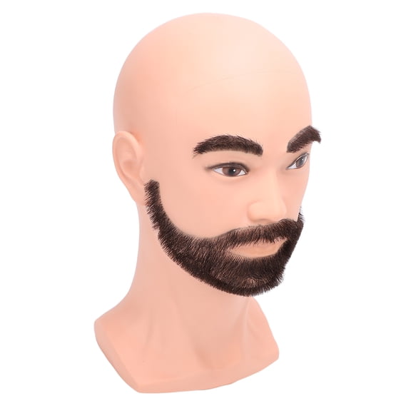Yajisi Barber Male Mannequin Head Lifelike Resin PVC Beard Trimming Training Head for Practice