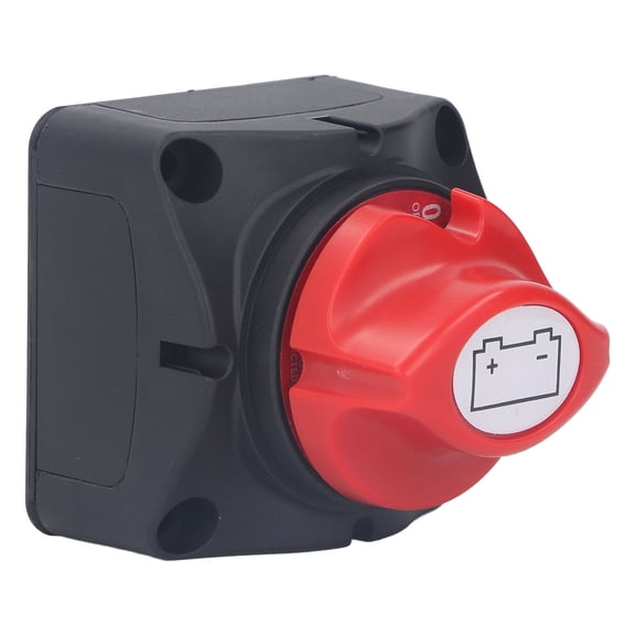 Yajisi Battery Disconnect Switch Enclosed Rotary Knob Power Switch Electrical Shut Off Isolator Switch DC48-60V for Car Vehicle RV Marine Boat