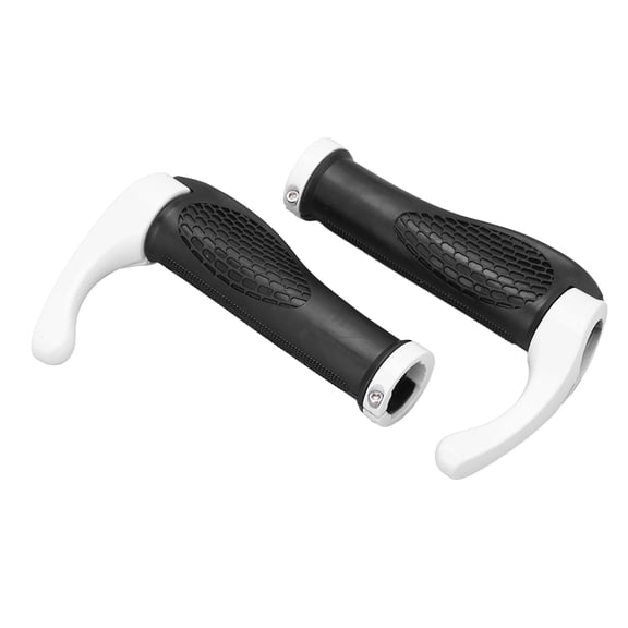 Yajisi Bicycle Handlebar Grips Ergonomic Anti Skid Handle Bar Grips Cycling Handle End Lock White (8.27 inches / 21 cm)