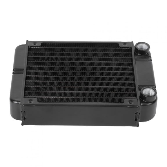 Yajisi Black PL1120B Water Cooled Radiator Premium Heat Sink Cooling System for High Performance PC Builds Desktop Computers with Advanced Aluminum Brazing and 12 Flat Tubes Design