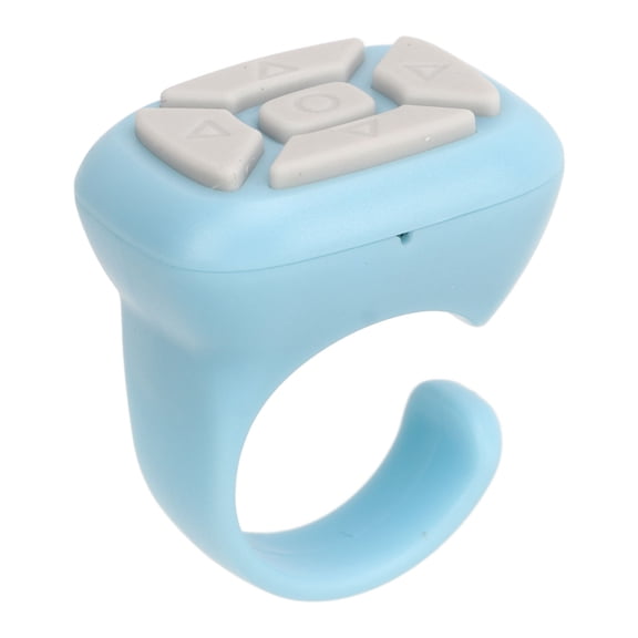 Yajisi Bluetooth Remote Control Ring App Page Turner for Cell Phone Camera Shutter Selfie USB Rechargeable Video Scroller (3.94 inches / 10.0 cm) Blue[cite: 1]