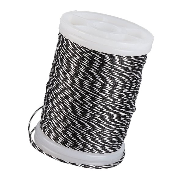 Yajisi Bowstring Serving Thread Durable Polyethylene Protector for Recurve and Compound Bows Archery String Accessories High Strength Wear Resistant Gear for Target Practice White and Black