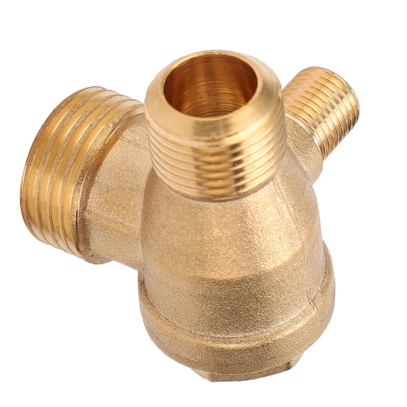 Yajisi Brass Check Valve, 1-Way Threaded Connection Air Pump Compressor Return Valve Accessories Tool Fitting (0.8 x 0.6 x 0.4 inches / 20.5 x 16.5 x 10 mm)