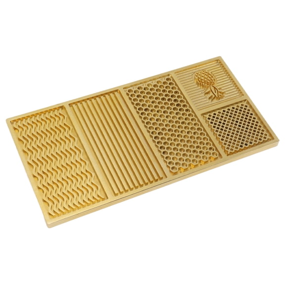 Yajisi Brass Ice Design Tray, Modern Ice Molds with Storage Box & Bag, Bartender Accessories for Cocktails Whiskey Bourbon, 8.7 x 4.3 x 0.3 in
