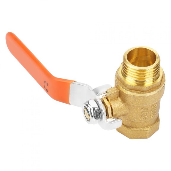 Yajisi Brass Pipe Ball Valve Male and Female Thread 1/2 Inch BSP DN15 Dual Direction Flow Control Heavy Duty Rust Resistant Home Plumbing Improvement Tool Fitting 129g 4.6oz
