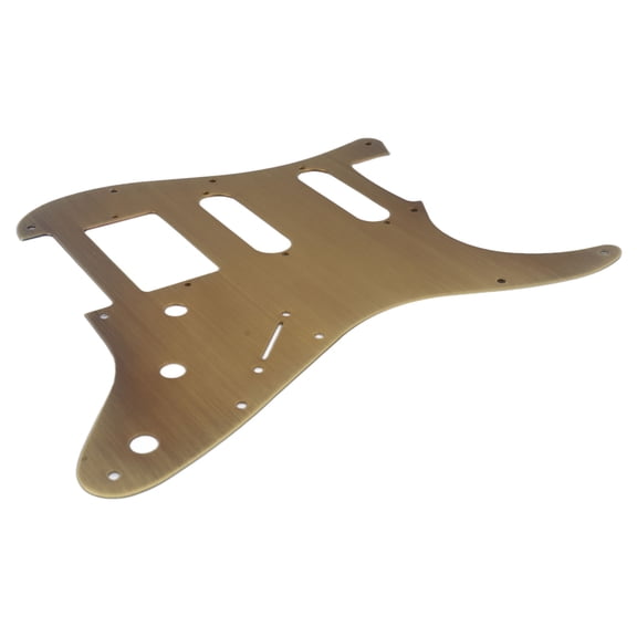 Yajisi Bronze HSH Electric Guitar Pickguard Aluminum Alloy Anti Scratch Plate Front Cover Replacement Part For SSH Series Musical Instruments 12.2 in / 31 cm