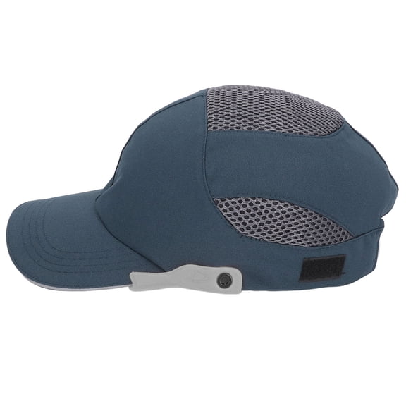Yajisi Bump Hat Baseball Hardhat Peaked Breathable Protective Helmet Adjustable Head Protection for Sports Working Construction Assembly, Unisex Design, Blue with Gray Edge, 1 Count
