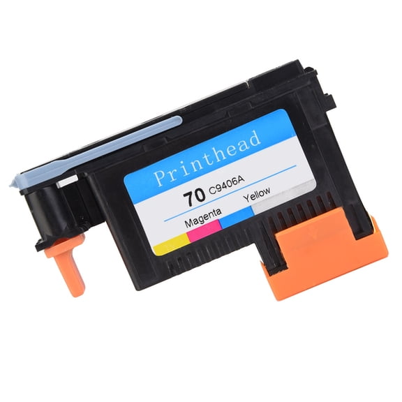 Yajisi C9406A Printhead Replacement for HP 70 Designjet Z2100 Z5200 Z3200 Z3100 Series Wide Format Graphic Printers, Yellow and Magenta Ink, 3.5x2.4x0.6 Inches / 9x6x1.5 cm Professional Nozzle