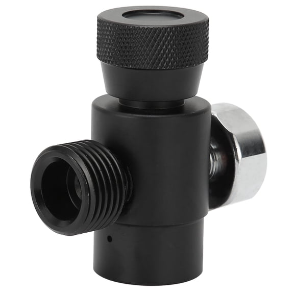 Yajisi CO2 Cylinder Refill Adapter Connector CGA320 TR21-4 ASA 3000psi Pressure Gauge for Soda Maker Carbonation Tanks, Anodized Aluminum Alloy Construction, Heavy Duty Fill Station System (Black)