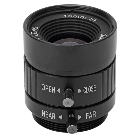 Yajisi CS Mount Lens 16mm Focal Length Fixed Focal Lens with Adjustable Aperture Manual Focus