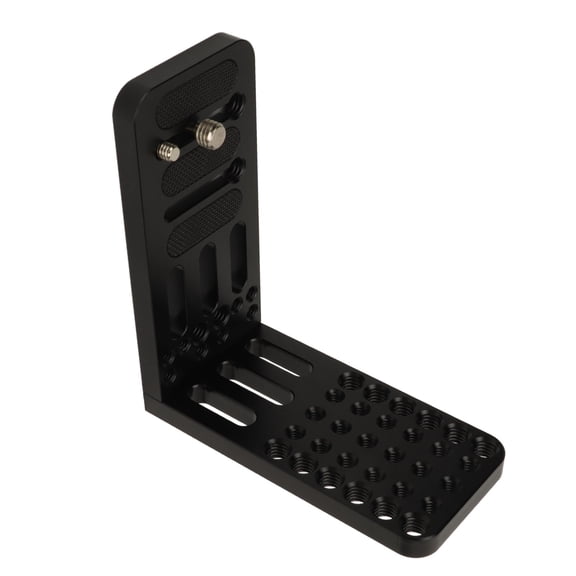Yajisi Camera L Bracket Quick Release Plate Vertical Horizontal Switching Mount with 1/4in 3/8in Screw Hole 44.1lb Heavy Duty Camera Mount Plate for Video and DSLR Photography Setup