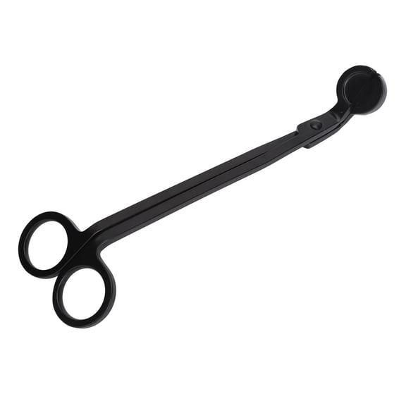 Yajisi Candle Wick Trimmer Stainless Steel Wick Clipper Anti Scald Candle Scissors Matte Coating Snuffer Extinguisher Essential Tool for Home Decor Aromatherapy 7.87 inches / 20 cm Black