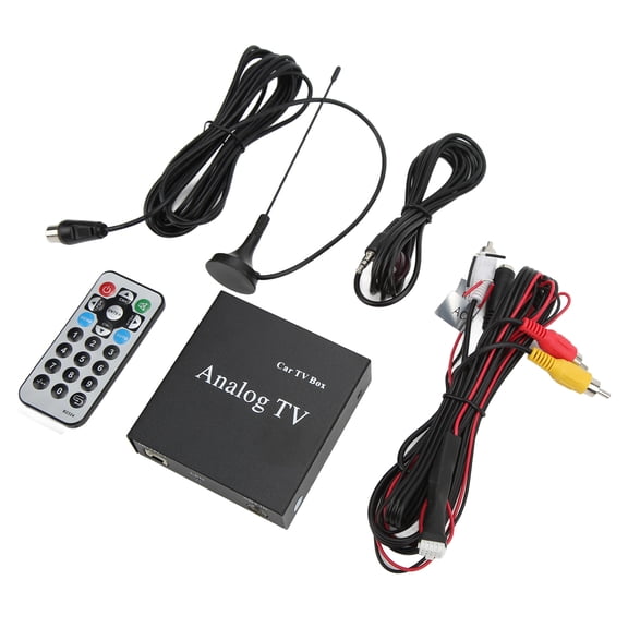 Yajisi Car Analog TV Box Mobile DVD Signal Receiver PAL SECAM NTSC Full System OSD Menu Display 12V with Remote Control