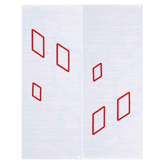 Yajisi Car Body Side Sticker 100x38cm / 39.37x14.96in Universal PVC Racing Stripe Graphics Auto Truck Vinyl Decals Sport Styling DIY Decoration Weatherproof Accessory White Red Pack of 2