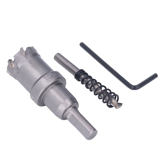 Yajisi Carbide Hole Saw Bit TCT Thick Metal Teeth Hole Cutter Kit with Hex Wrench Coring Drill, Heavy Duty Drill Bit Cutting Tools for Steel, Wood and Hard Alloy Steel, 1 inch / 25.4 mm
