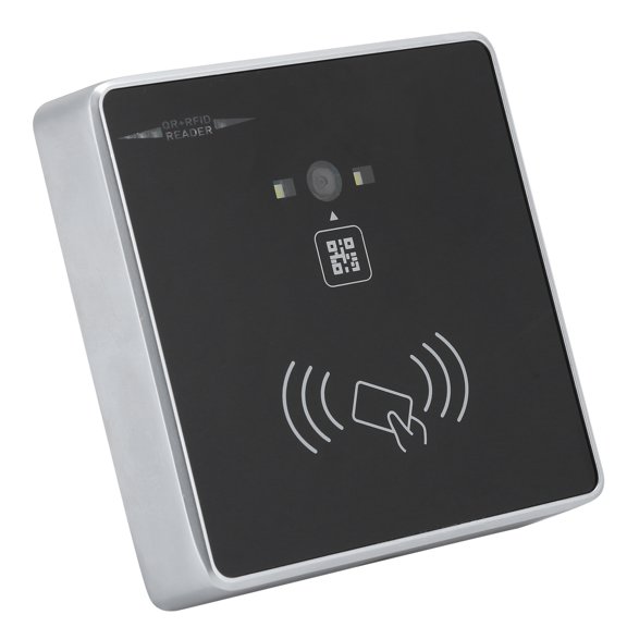 Yajisi Card Reader RFID Barcode 2D QR Access Control Card Reader for Wiegand TTL RS232 RS485 ID Card Scanner Reader Zinc Alloy Material Automatic Induction Buzzer