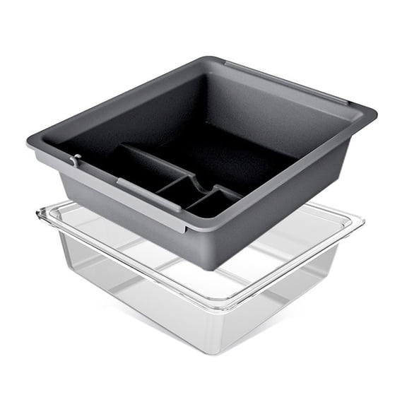 Yajisi Center Console Organizer Tray Set, Hidden Drawer Storage Box Kit Replacement for Tesla Model 3 Model Y 2021-2022, Black (7.87 in / 20 cm)
