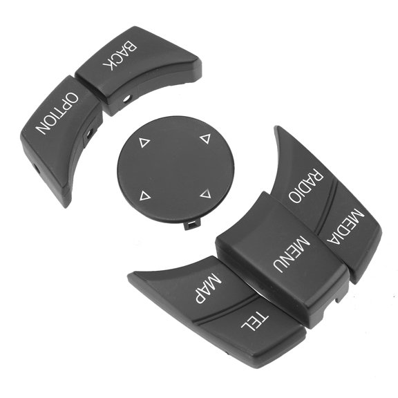 Yajisi Central Console Multimedia Button Kit Replacement Multi Media Control Key Cover Trim for BMW 1 3 5 Series X1 X5 X6 E84 E70 E71 E72 E81 E82 E Chassis Matte Black ABS 6 Pieces